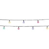 Lumisky Guirlande lumineuse solaire 20 globes scintillants LED multicolore FESTY COLOR 5.80m