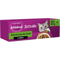 Whiskas Tasty Mix - Sélection du chef en sauce pour Chat Adulte 1+ 60x85 g Aliment