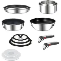 Tefal L9749432 Ingenio Préférence, Batterie De Cuisine 13pcs, Inox, Antiadhésif,