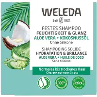 Weleda Shampooing Solide Hydratation & Brillance - Aloé Véra + Huile de Coco 50 g Shampooing