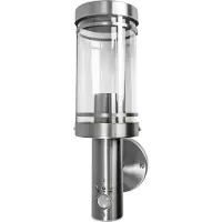 Grafner Lampe murale en acier inoxydable Détecteur de mouvement Lampe murale Cour E27 WL11007 (E27)