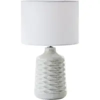 Brilliant Lampe de table Ilysa gris avec du blanc