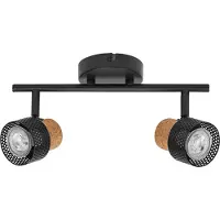 Ledvance DECOR SPOT CORK, 2 x 3,4W, 460lm, noir, luminaire spot, têtes réglables, utilisation polyvalente, spot intérieur, lampes LED interchangeables, couleur de lumière blanc chaud, GU10