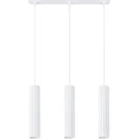 Sollux Lampe suspendue KARBON 3L blanc 3xGU10 10W aluminium 98x6.5x45cm
