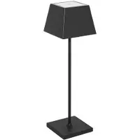 Sigor Lampe de table à accu NUINDIE Carré Noir