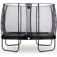 Exit Elegant Trampoline 214x366cm – avec Filet de sécurité – Rectangulaire – Noir