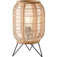 Brilliant Lampe de table Tanah E27 40 W noir/naturel