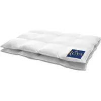 HANSKRUCHEN GmbH HANSKRUCHEN Royal couette en duvet 240x220 cm chaleur moyenne 100% duvet d'oie lavable pour personnes allergiques respirante à caissons blanche