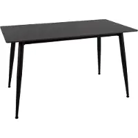 Feldmann-Wohnen Table à manger Table de cuisine Rion Ceramic Couleur et taille au choix Noir Marbre / noir