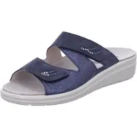 Rohde RIVELLA : Chaussons d'intérieur pour femmes, sandales, couleur bleue, pour un usage quotidien