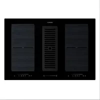 Klarstein Table de cuisson 2 en 1 avec hotte aspirante intégrée, table de cuisson à induction avec hotte aspirante pour îlot de cuisine, table de cuisson avec hotte intégrée