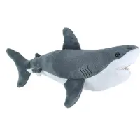 Wild republic Great White Shark Cuddlekins Plush Gris