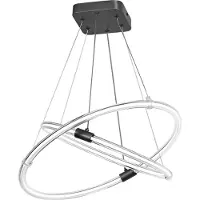 Ledvance LECVANCE Decor Celestio luminaire suspendu en polycarbonate incurvé avec LED et design filamentaire, 21 W, 2400 lm, 3000 K, 830 blanc chaud, clic gradable, gris foncé, plastique (PC), IP20