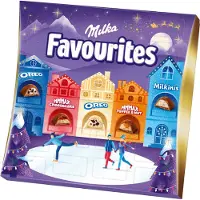 Milka Favourites Calendrier de l'Avent au chocolat au lait alpin 206g