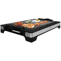 Cecotec Plancha-gril Électrique Tasty&Grill 2000 Inox MixStone. 2000W, Thermostat ajustable, Plaque Antiadhérente pour Griller