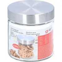 Alpina récipient de conservation 500 ml verre transparent/argenté
