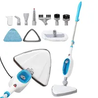 Strex Nettoyeur Vapeur 12 en 1 – - Défroisseur Manuel / Nettoyeur de Tapis / Détacheur - 1600W - Blanc et bleu
