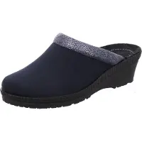 Rohde Neustadt-50 : Chaussures pour femmes, pantoufles, couleur bleue, pour la maison et les loisirs