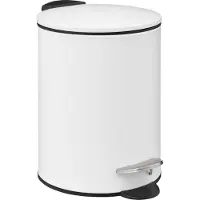 5 Five Poubelle en métal à fermeture douce, 3 l, « Colorama », blanche - simply smart