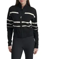 DKNY Open Stitch Stripe Logo Jacket Noir M Femme