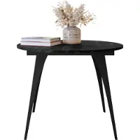 Mirjan 24 Table de cuisine extensible LUSI - pietra grigia noir / noir