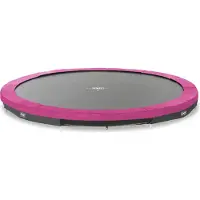 Exit Silhouette Trampoline Sportive ø427cm – Enterré – Trampoline Enterrée – Rond – pour Enfants – Rose