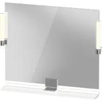 Duravit Sivida miroir, chrome, 850x36x650mm, éclairage à poser, interrupteur à détecteur, raccordement au réseau, SV7422010220000