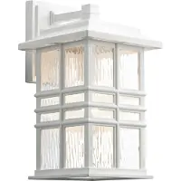 Elstead Lighting Beacon Square Applique murale extérieure E27 36cm Blanc IP44 Anti-marine (E27, IP44)