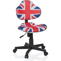 Hjh OFFICE Chaise De Burau Enfant / Chaise Bureau Pour Enfants Kiddy Gti-2 Flag Tissu