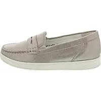 Waldlaufer Chaussures de randonnée H-Daisy pour femmes, chaussures basses, mocassins, pantoufles, couleur gris, pour le quotidien