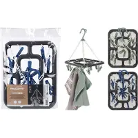 Redcliffs Corde à Linge Pliable, 18 Clips Intégrés -