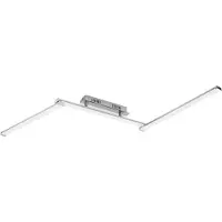 Eglo Plafonnier LED PARMA 37 W, 4000 K, 4500 lm, métal chromé, dimensions : 13,5 x 50 x 50 cm, IP20, RL