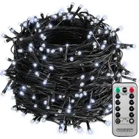Monzana Guirlande lumineuse 400 LED Blanc froid avec télécommande minuteur décoration de Noël illumination éclairage