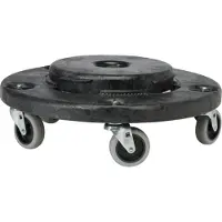 Rubbermaid Poubelle Brute, 166,5 l, ronde, anti-UV, L 612 x l 717 x H 796 mm, polyéthylène, jaune