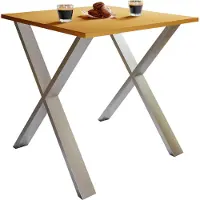 VCM Table à manger en bois premium | H. 76 x L. 80 x D. 50 cm | Table à manger de cuisine Xona X