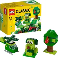LEGO 11007 Classic Kit créatif vert, kit de démarrage, jouet pour enfants d'âge préscolaire à partir de 4 ans