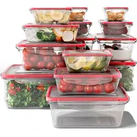 Classbach Boîtes de conservation avec couvercle | Set de 14 pièces | 100% étanche | Meal Prep Boxes | Convient pour micro-ondes lave-vaisselle congélateur | C-FHD 4009 K