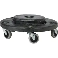 Rubbermaid Poubelle Brute, 166,5 l, ronde, anti-UV, L 612 x l 717 x H 796 mm, polyéthylène, noir