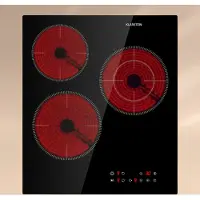 Klarstein Plaque Vitrocéramique 3 Feux Encastrable de 5000W, Plaque de Cuisson Vitrocéramique, Plaque Vitro 3 Feux, Table Vitroceramique, Cuisinière Électrique Vitrocéramique, Noir