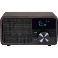Kathrein Dab+1 Mini-radio en bois foncé, Dab+/FM avec écran OLED pour une utilisation stationnaire et mobile, Bluetooth inclus, 1