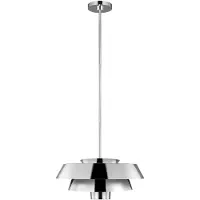 Elstead Lighting Suspension Brisbin, nickel poli, 1xE27x60W, métal, dimensions : 161,7 x 45,7 x 45,7 cm, IP20, Feiss