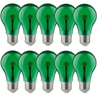 Paulmann 10 ampoules LED en forme de poire 1 W E27 transparentes vertes