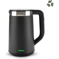 Bourgini Elements - Bouilloire numérique - Noir - Capacité de 1,7 litre - Matériaux recyclés certifiés GRS