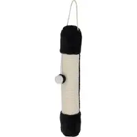 Kerbl Griffoir en sisal doux pour chat, suspendu, 54 cm, noir et blanc,