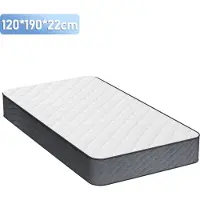 HENGDA Matelas à ressorts ensachés Premium 7 zones 120x190x22cm Tissu doux et confortable Excellente élasticité H3 Améliorer le sommeil