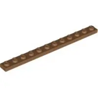 LEGO 1x12 plaques 60479 - 10 pièces Nougat moyen