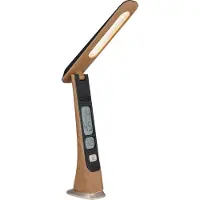 Globo Lampe de bureau Averie en bois avec horloge