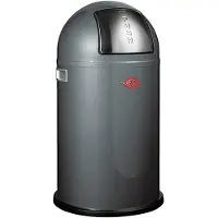Wesco Collecteur de déchets PUSHBOY JUNIOR 175531-13 en GRAPHIT de 22 litres / Poubelle / Poubelle