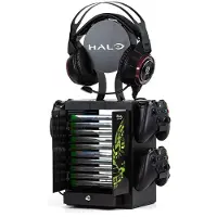 Casier De Rangement Halo Officiel Unsc - Avec Support Jeux Playstation Et Xbox - Support Casque
