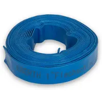 Eberth Tuyau plat 1" Tuyau de jardin pour pompes en longueur de 10 m, 1 pouce, diamètre 25 mm, flexible, PVC résistant, tuyau industriel